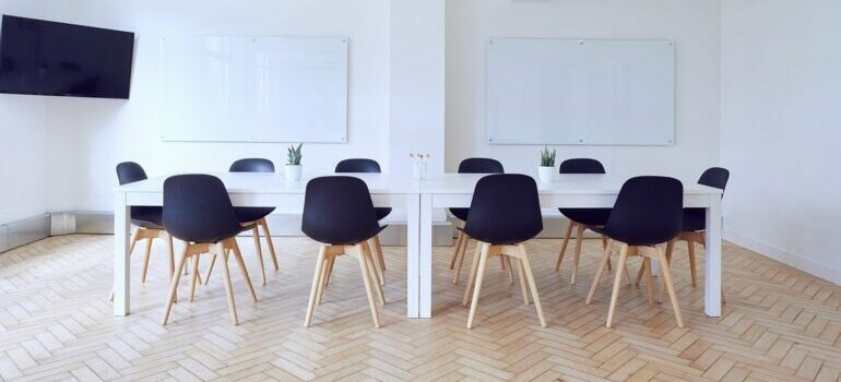 A modern conference room.