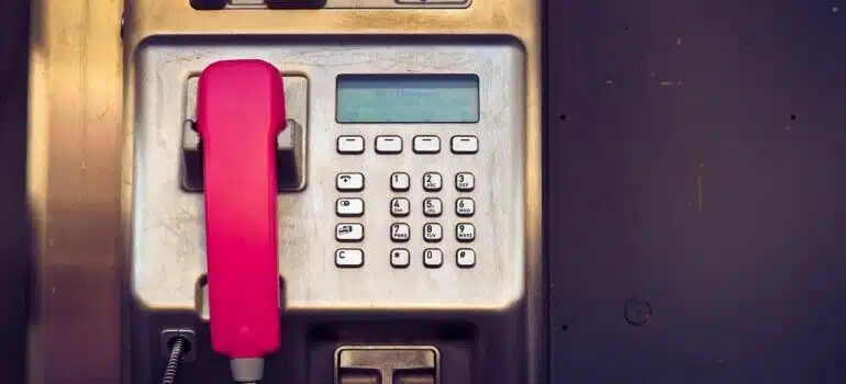 A pay phone.