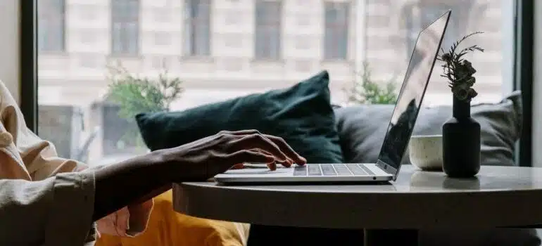 Person using laptop