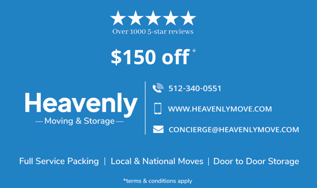 Heavenly Moving and Storage VIP Coupon Heavenly Moving and Storage