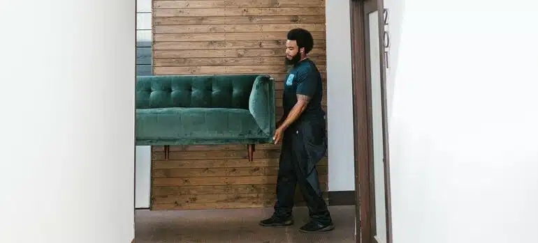 mover handling robust furniture when moving