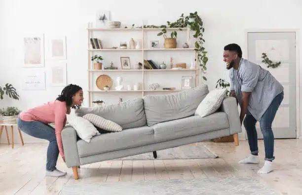 How to move a couch through a small door