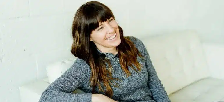 woman smiling