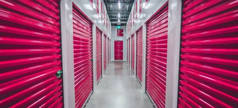 a closed storage unit