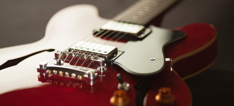 polished your red electric guitar before preparing instruments for storage 