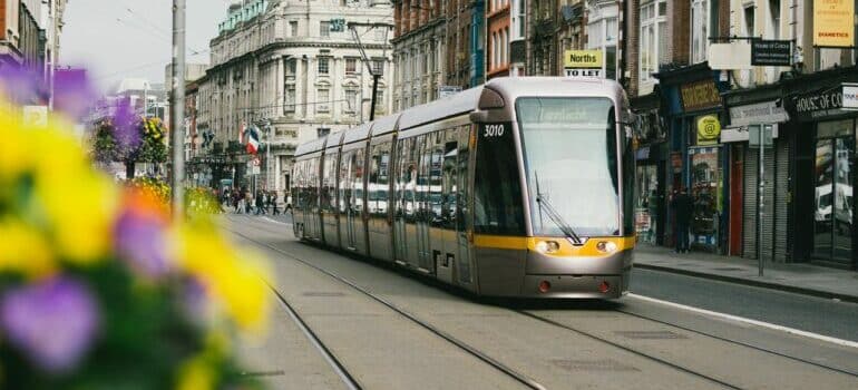 tram on the street
