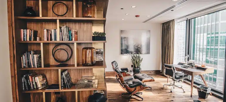 Books on a wooden bookshelf