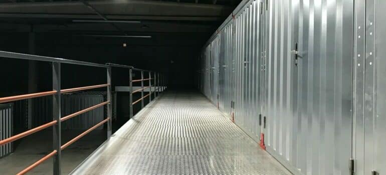 Inside of a storage facility 