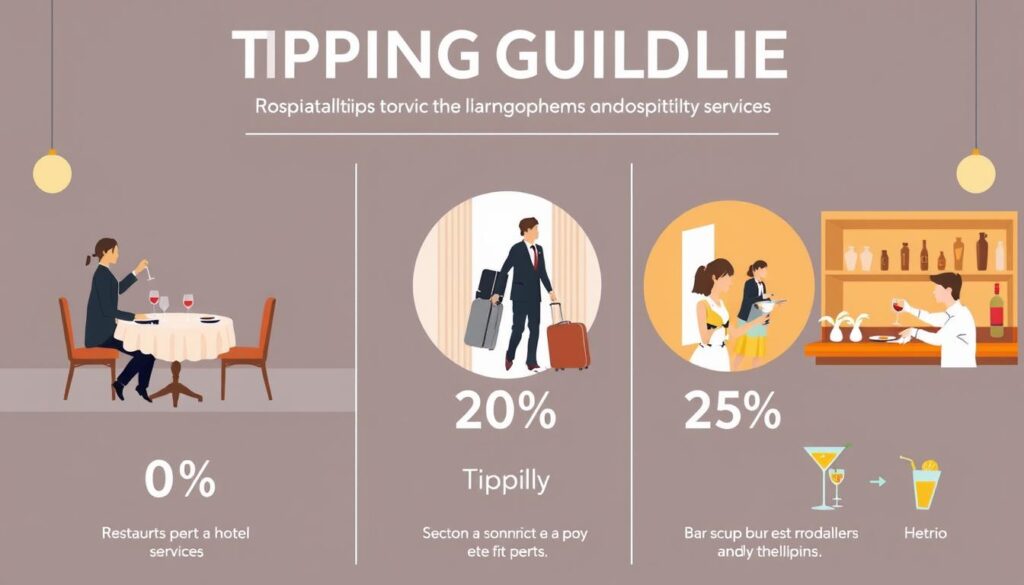 Tipping guidelines for hospitality services