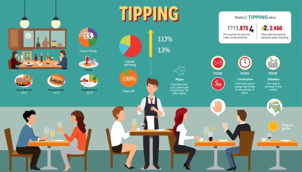 Tipping guidelines related to restaurant service