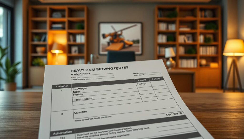 heavy item moving quotes