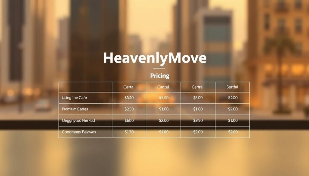HeavenlyMove pricing options