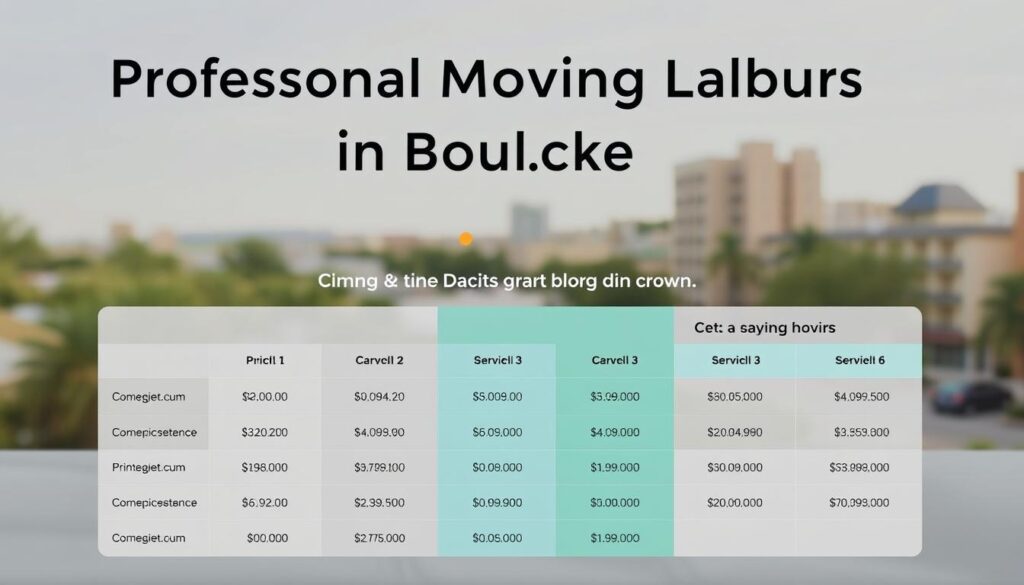 moving service pricing