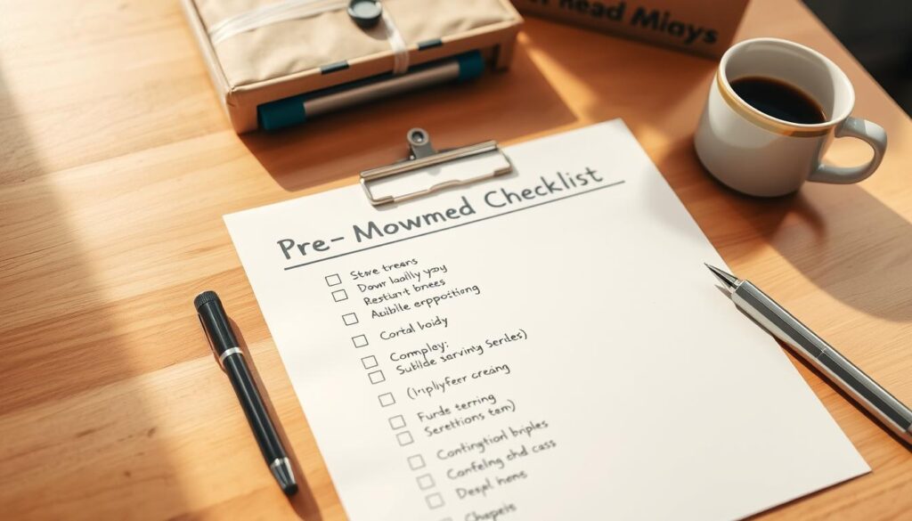 pre-move checklist