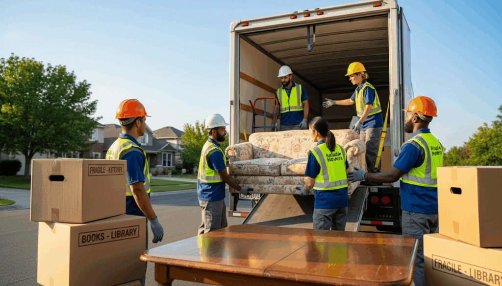 professional moving team