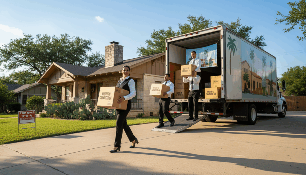 professional movers Austin to San Mateo